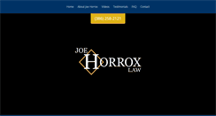 Desktop Screenshot of joehorroxlaw.com